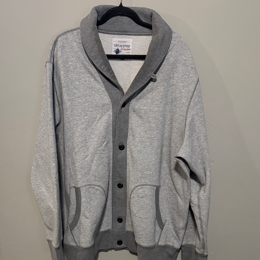 Sonoma Gray Button-Up Cardigan